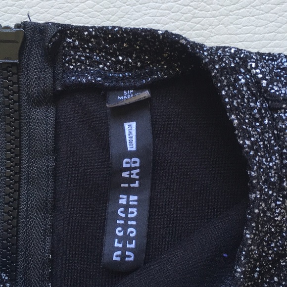 Design Lab Black/Silvery Crop Top - Picture 3 of 3